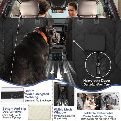Back Seat Extender for Dogs Truck-Large Space 400lbs, Sturdy