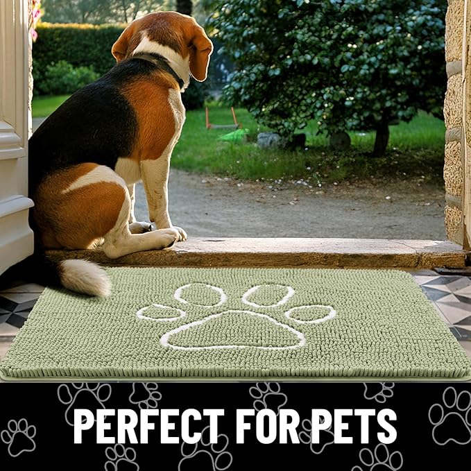 smiry Dog Door Mat for Muddy Paws (30x20 Inches,