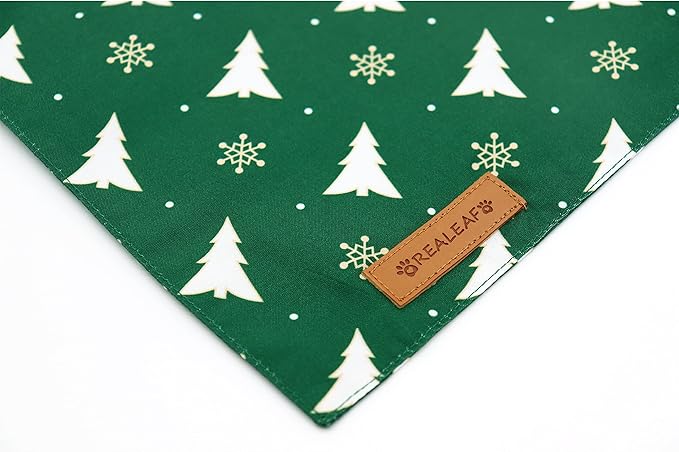 Realeaf Christmas Dog Bandanas 2 Pack