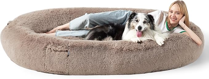 Bedsure Memory Foam Human Dog Bed 72"x48"x12" Calming