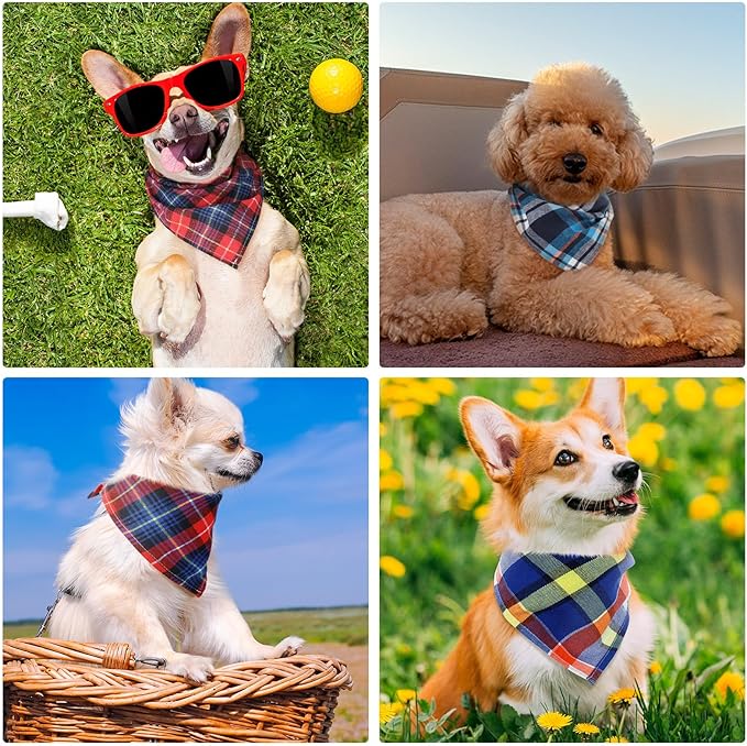 Christmas Dog Bandanas 6 Pieces Style,22 Inch)