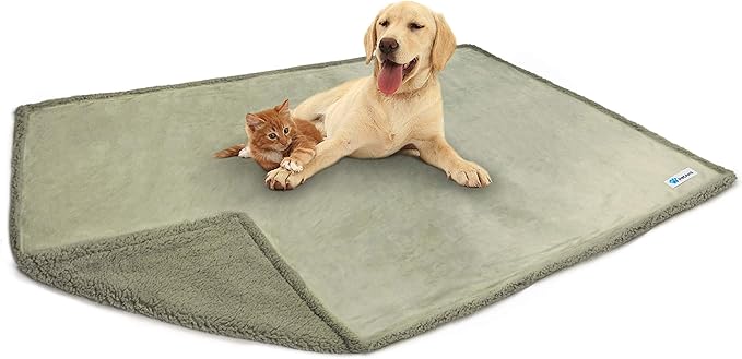PetAmi WATERPROOF Dog Blanket for Bed 90x90 Taupe