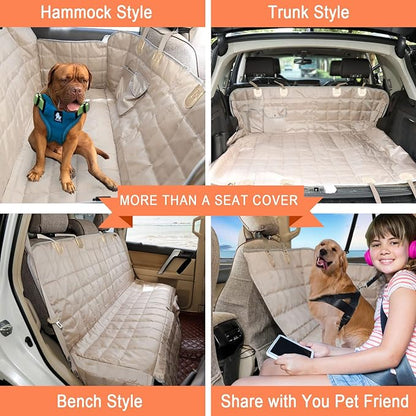 Dog Car Seat Cover for Back Seat Dog Seat Cover Hammock for Truck SUV