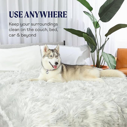 PupProtector Waterproof Throw Blanket for Dogs and Cats (80" L 62" W)