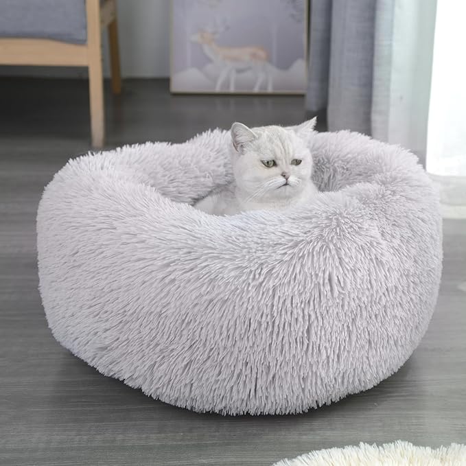 Calming Dog Bed for Cats and Small Dogs 15.7'')