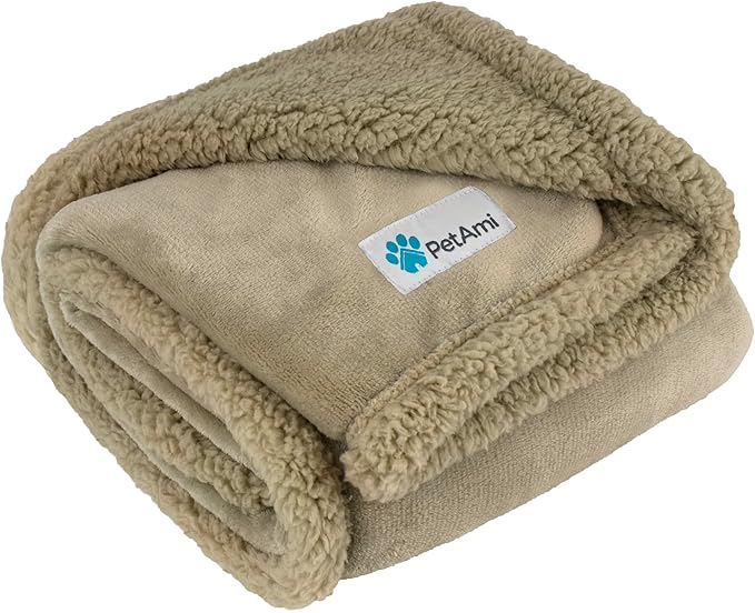 PetAmi Waterproof Dog Blanket for Small Medium Dog 29x40 Taupe