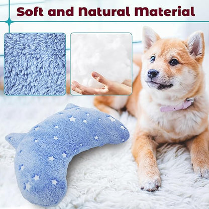 Pet Pillow for Dogs, Dog Neck Pillow Soft Fluffy Pet Calming Toy Half Donut Cuddler, U-Shaped Pillow for Pet, Joint Relief Sleeping Improve (Large, Blue)