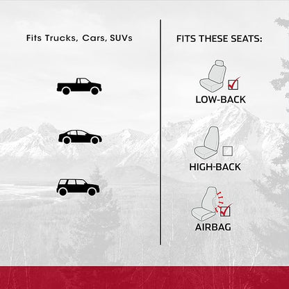DICKIES 2-Piece Dual-Protection Seat Covers for Cars and SUVs