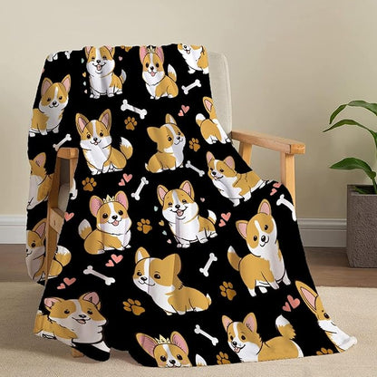 Corgi Dog Blanket Dog Blanket Gifts Super Soft Corgi Blanket for Dog 120"x90" for