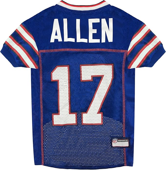 NFLPA Josh Allen PET Jersey, NFL Dog Shirt, Size XX-Large, Buffalo Bills Mesh Jersey for Dogs