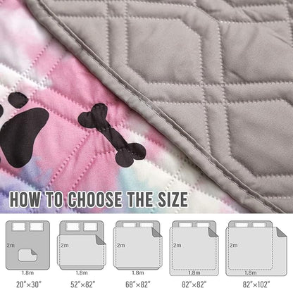 Dog Bed Cover for Pets Blankets Rug Pads for Couch Protection Waterproof Bed Covers Dog Blanket Furniture Protector Reusable Changing Pad (20X30