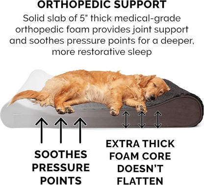 Furhaven Orthopedic Dog Bed for Extra Large Dogs w/ Removable Washable Cover 180 lbs
