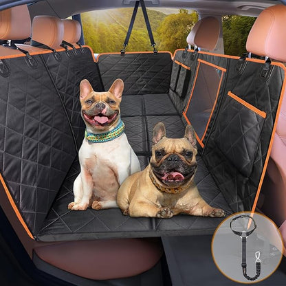 iBuddy Dog Back Seat Extender Hard Bottom Dog 400LB Protect