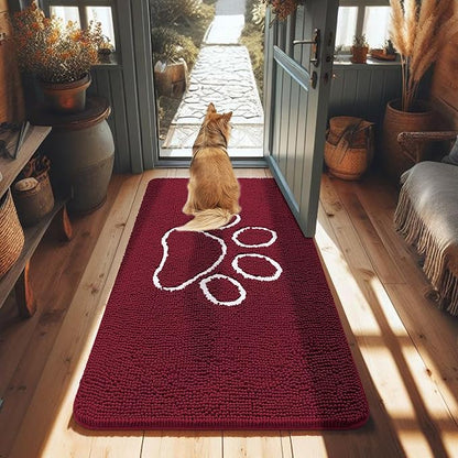 smiry Dog Door Mat for Muddy Paws (48x30 Inches,