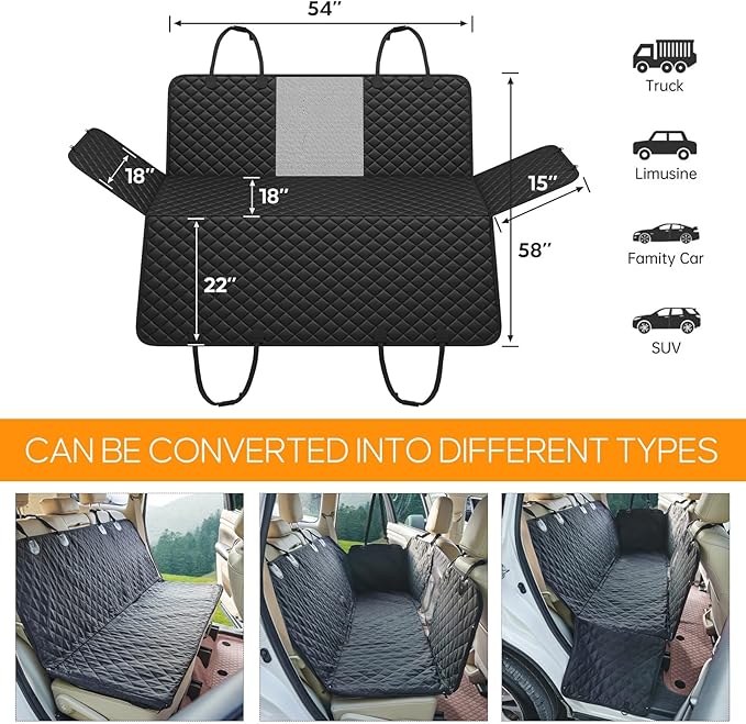 Dog Car Seat Cover Waterproof Dog Car Seat