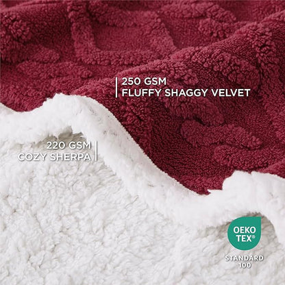 Bedsure Waterproof Dog Blankets for Medium Dogs 30"x40", Burgundy