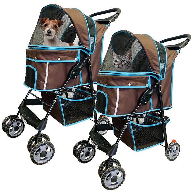 AmorosO 4 Wheels Pet Convenient Stroller