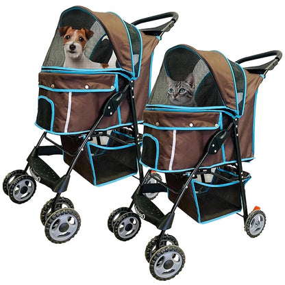 AmorosO 4 Wheels Pet Convenient Stroller