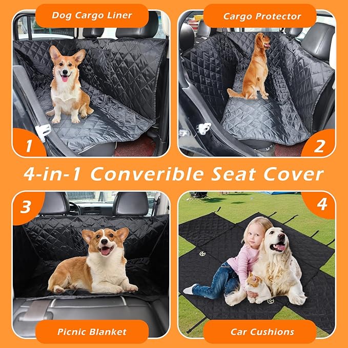 PIUGILH Cargo Liner Back Seat Cover Compatible with Hummer H3 2005 2006 2007 2008 2009