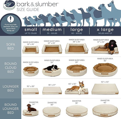 Luna Linen Cream Small Round Cloud Dog Bed Cover