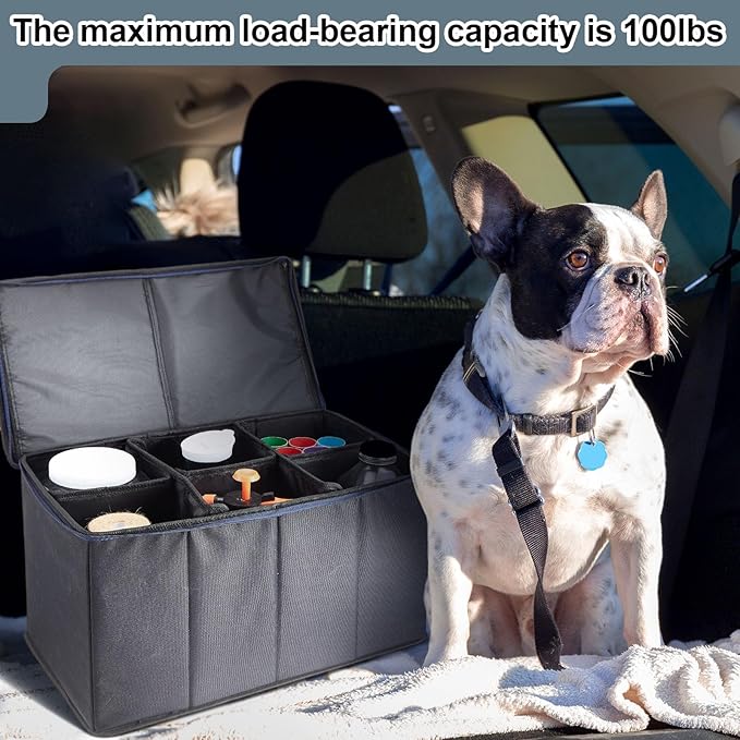 Abbylike 2 Pcs Dog Back Car Seat Extender Pet Seat Extender with Adjustable Storage Bins for Travel