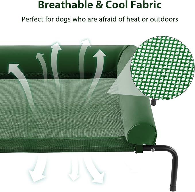 RRPETHOME Large Elevated Cooling Dog Bed