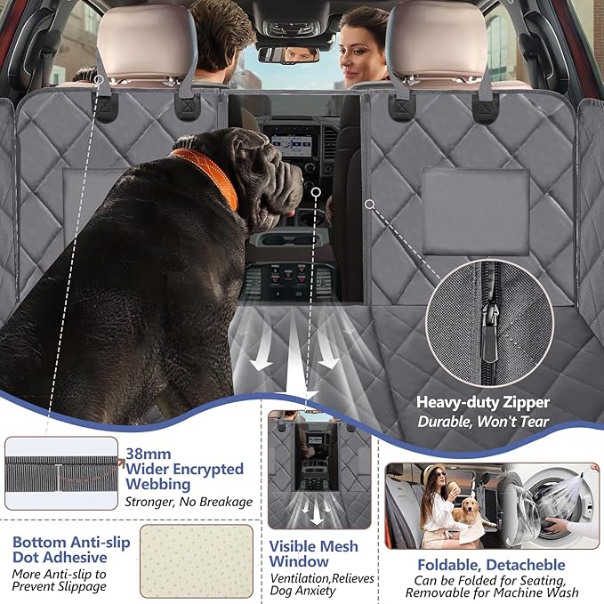 Back Seat Extender for Dogs Truck-Large Space 400lbs, Sturdy