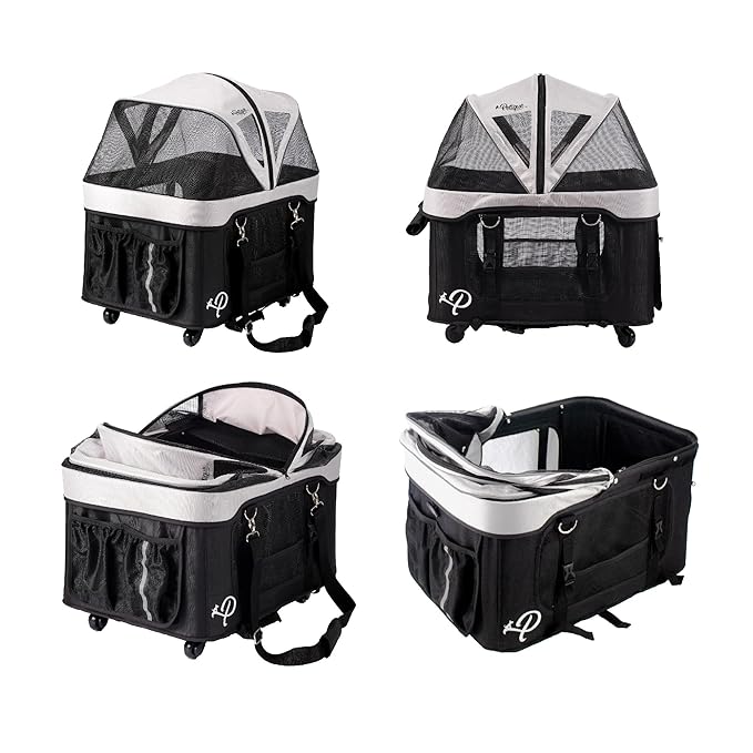 Petique Dynamic Pet Stroller 4-in-1 Travel 55LBS