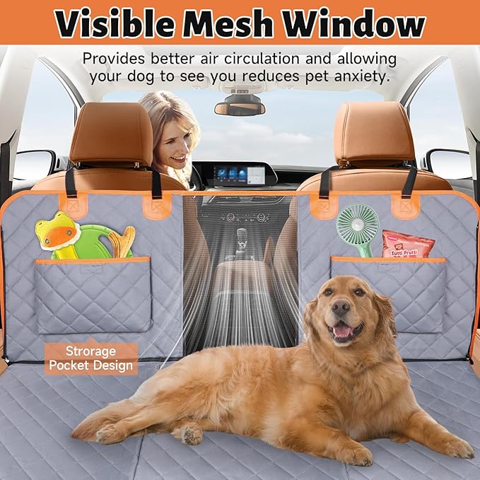Back Seat Extender for Dogs Window,100% Waterproof