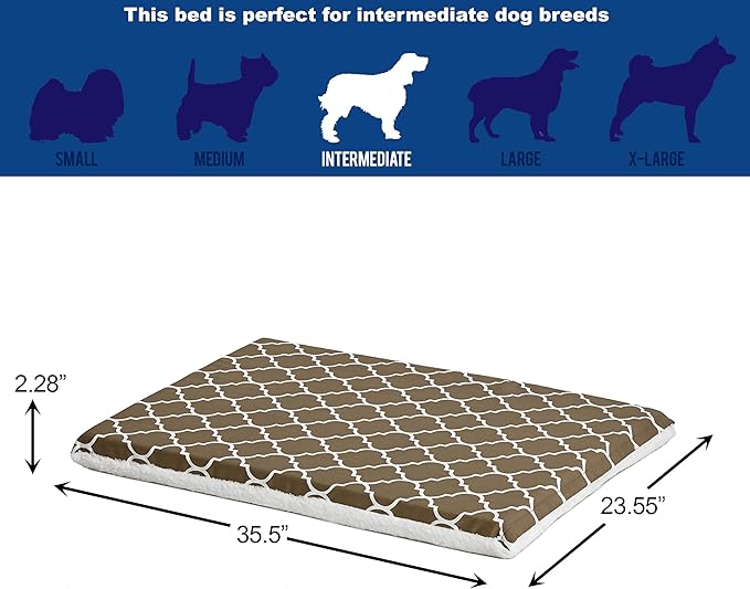 MidWest Homes for Pets Quiet Time Teflon Defender Dog Beds; Pet Beds Designed to Fit Folding Metal Dog Crates 36-Inch