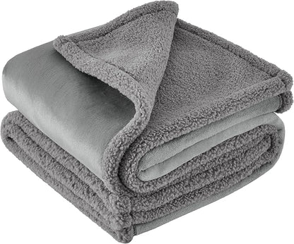 Lesure Waterproof Dog Blanket for Large Dogs 360GSM Wheat 200GSM Flannel 60x80