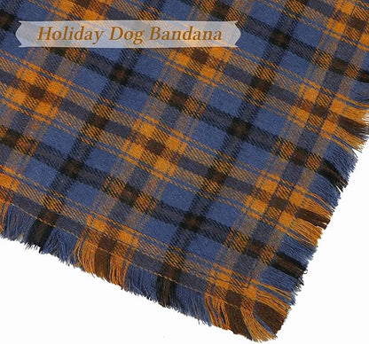 STMK Fall Dog Bandana, 4 Pack Holiday Fall Thanksgiving Day Dog Bandanas with Tassels Edges for Small Medium Large Dogs