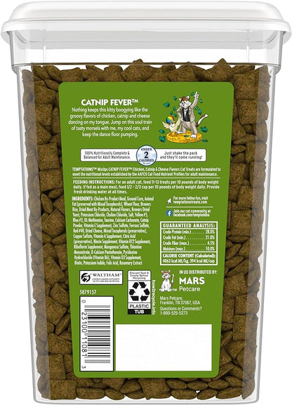 Temptations MixUps Catnip Fever Flavor Crunchy and Soft Cat Treats, 16 oz. Tub