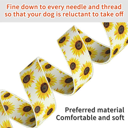 Cute Floral Dog Collar for Small Medium Large Dogs 2,L