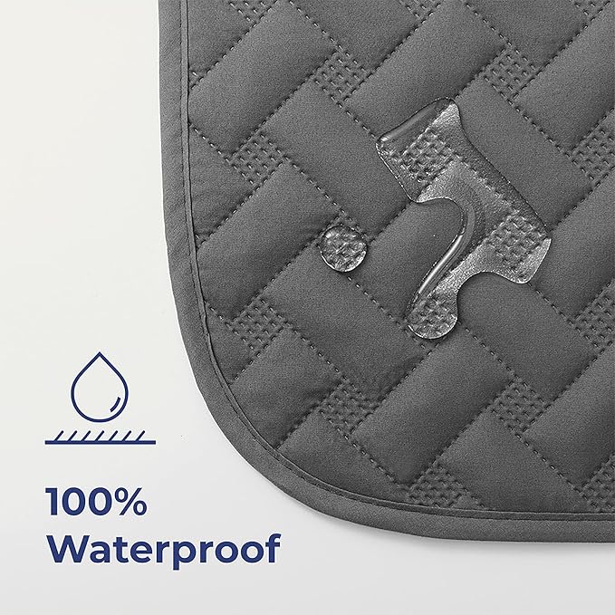 gogobunny 100% Double Sided Waterproof Dog Blanket Soft Pet Bed Cover Reversible Protect Furniture Couch Sofa Car for Puppy Cat Kids (Dark Grey/Light Grey 68x82 Inch 1))