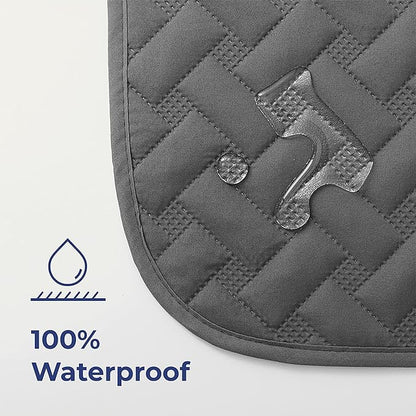 gogobunny 100% Double Sided Waterproof Dog Blanket Soft Pet Bed Cover Reversible Protect Furniture Couch Sofa Car for Puppy Cat Kids (Dark Grey/Light Grey 30x30 Inch 1))