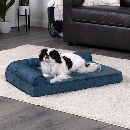 Furhaven Orthopedic Dog Bed for Medium/Small Dogs w/ Removable Bolsters & Washable Cover 35 lbs