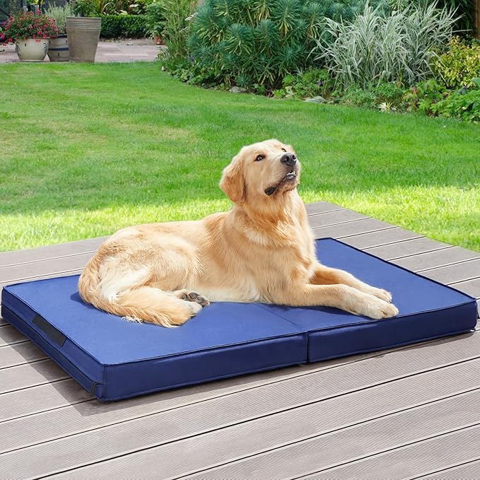 RRPETHOME Waterproof Outdoor Dog Beds Large Sized Dog