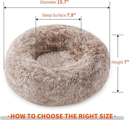 Round Pet Bed for Dogs and Cats 15.7''/40cm)