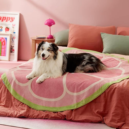 Lesure Dog Blankets for Large Dogs 350GSM Flannel 50"x50", Pink
