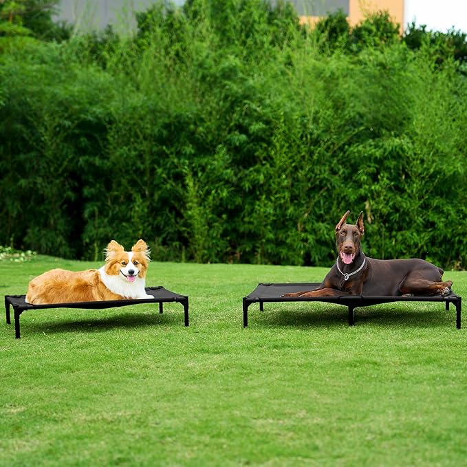 EHEYCIGA 44 Inch Elevated Dog Cot Beds for Large Dogs