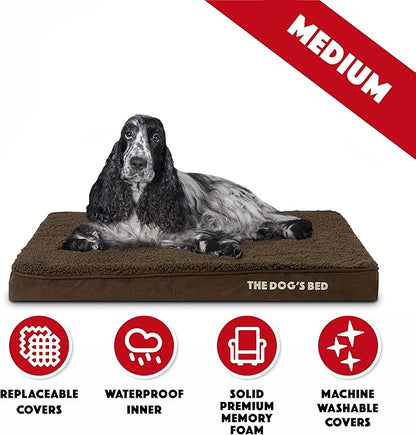 The Dog’s Bed Orthopedic Memory Foam Dog Bed 34x22x3, Pain