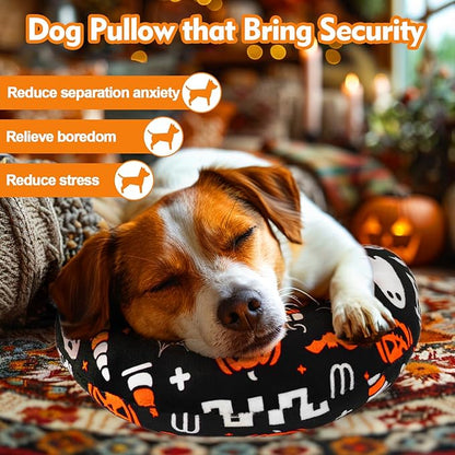 Mity rain Dog Pillow, Anxiety Relief Pillow for Dog, Ultra Soft High Density Calming Pillow for Joint Relief Sleeping Improve, Pet Calming Toy (Halloween)