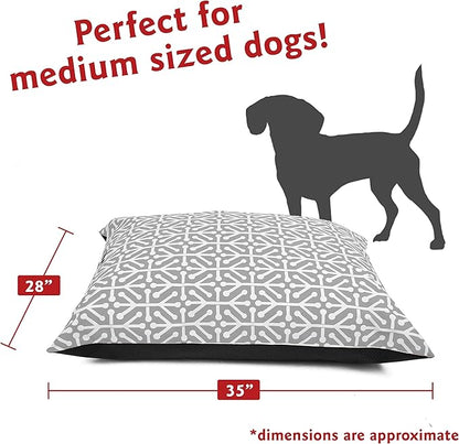 Majestic Pet Rectangle Medium Dog Bed Washable – Non Slip Comfy Pet Bed – Dog Crate Bed Super Value Pillow Dog Bed – Dog Kennel Bed for Sleeping 35 x 28 Inch