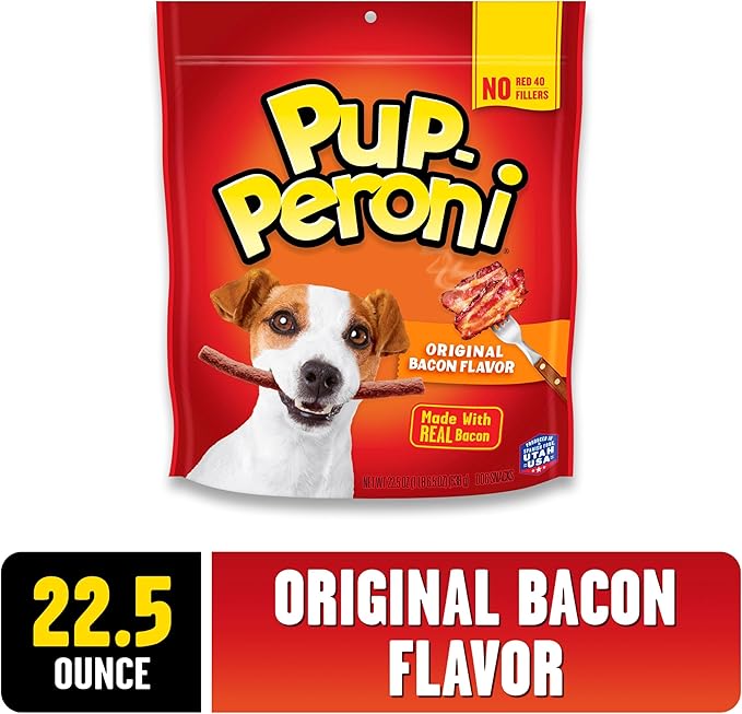 Pup-Peroni Dog Treats, Original Bacon Flavor, 22.5 Ounce, Made with Real Bacon