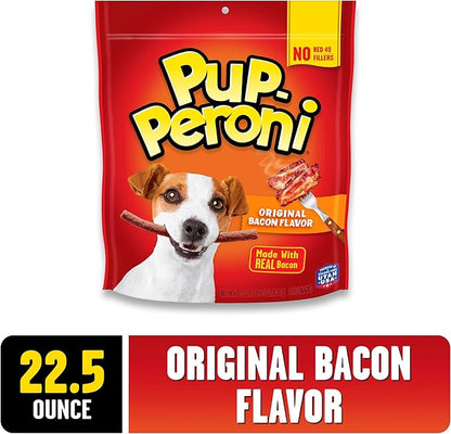 Pup-Peroni Dog Treats, Original Bacon Flavor, 22.5 Ounce, Made with Real Bacon