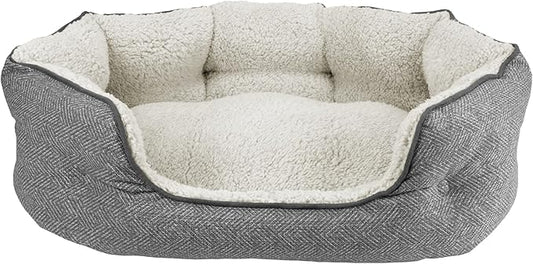 Canine Creations Cozy Pet Bed by Arlee Home & Pet Orthopedic Eco-Friendly Oval Durable Chew Resistant Washable Pet Bed for Medium and Large Large Dogs