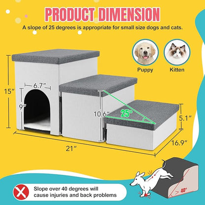 Dog Stairs for High Beds 22 inches(3