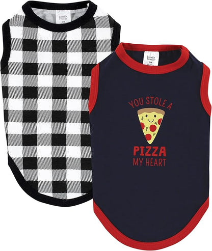 Luvable Friends Dog Pet Dog and Cats Cotton T-Shirts 2pk