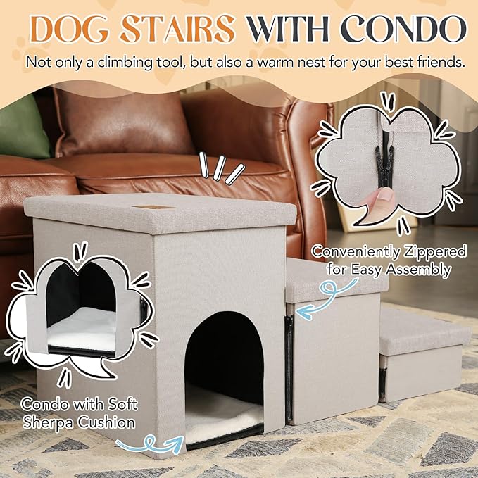 Dog Stairs for Small Dogs 22 inches(3